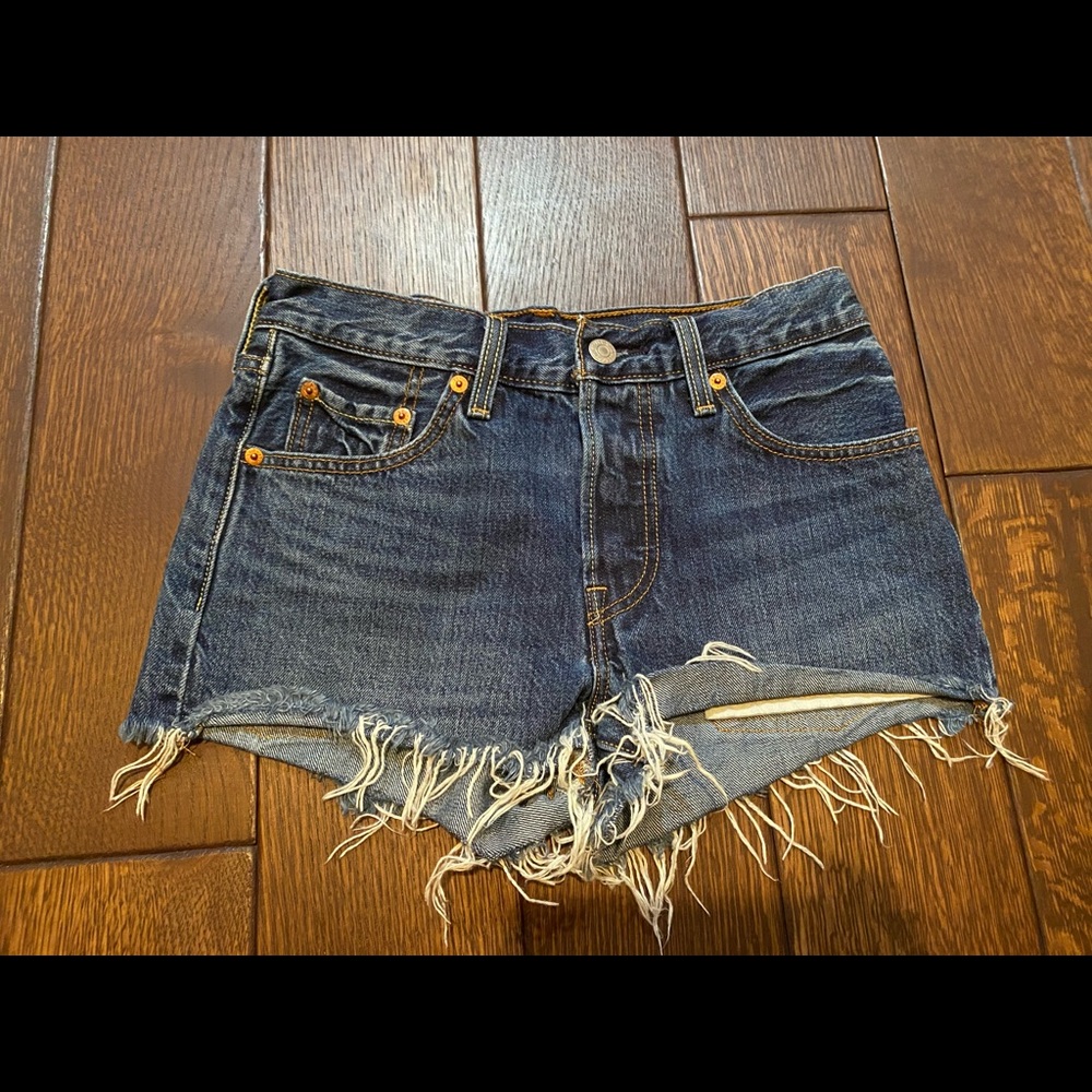 Women’s Blue Levi Jean Shorts